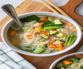 Vegetarian Mee Bihun Soup